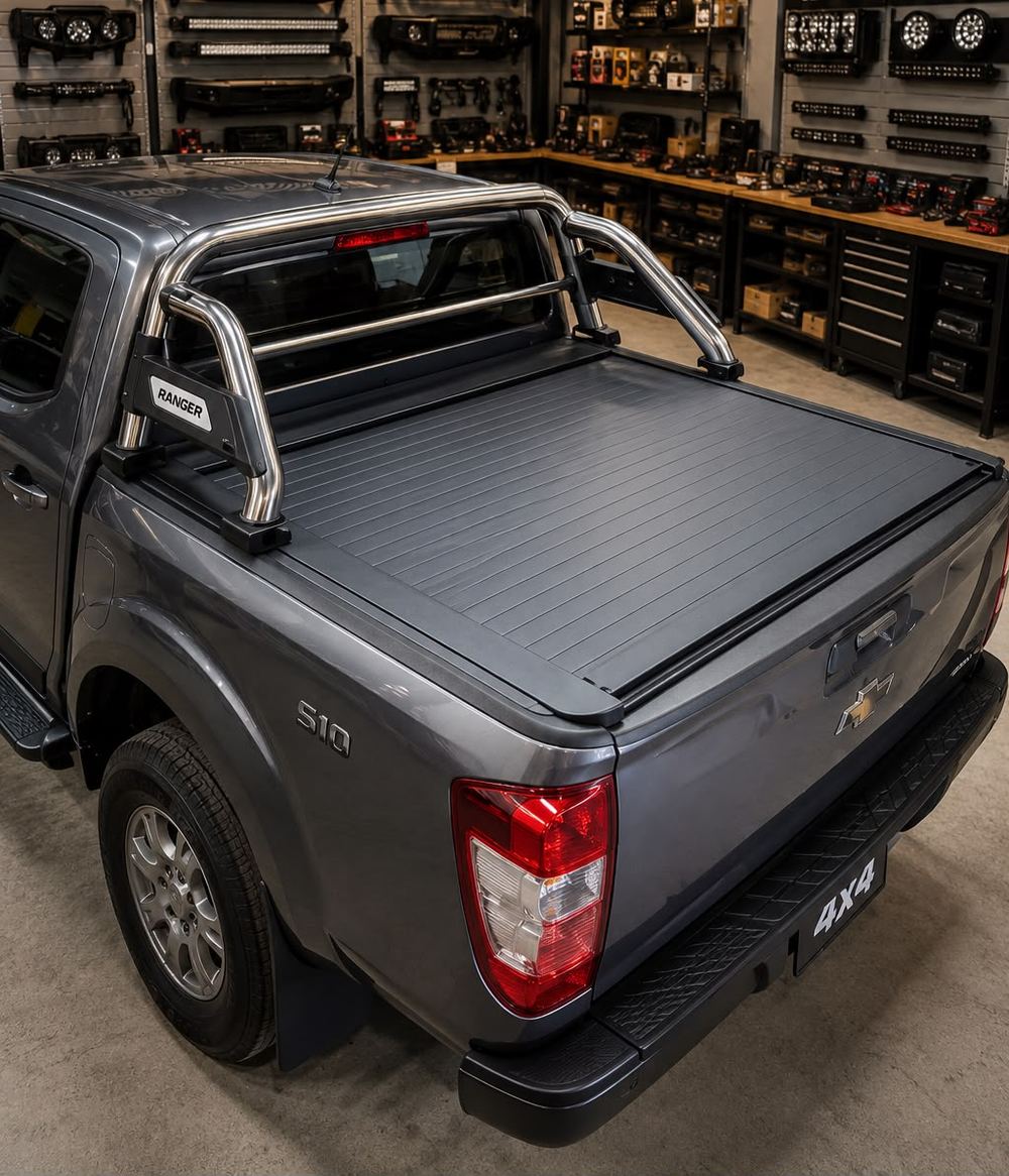 Tapa retráctil para caja de pickup
